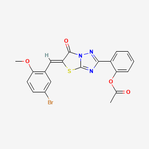 2-[5-(5-bromo-2-methoxybenzylidene)-6-oxo-5,6-dihydro[1,3]thiazolo[3,2-b][1,2,4]triazol-2-yl]phenyl acetate