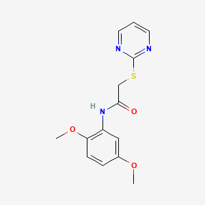 molecular formula C14H15N3O3S B4789000 N-(2,5-dimethoxyphenyl)-2-(2-pyrimidinylthio)acetamide 