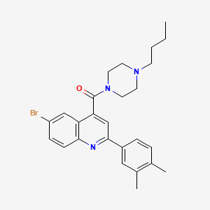 molecular formula C26H30BrN3O B4789010 6-bromo-4-[(4-butyl-1-piperazinyl)carbonyl]-2-(3,4-dimethylphenyl)quinoline 