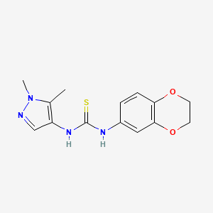 N-(2,3-dihydro-1,4-benzodioxin-6-yl)-N'-(1,5-dimethyl-1H-pyrazol-4-yl)thiourea