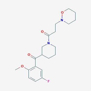 (5-fluoro-2-methoxyphenyl){1-[3-(1,2-oxazinan-2-yl)propanoyl]-3-piperidinyl}methanone