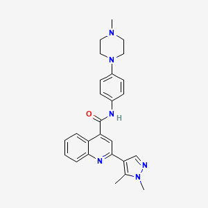 2-(1,5-dimethyl-1H-pyrazol-4-yl)-N-[4-(4-methyl-1-piperazinyl)phenyl]-4-quinolinecarboxamide