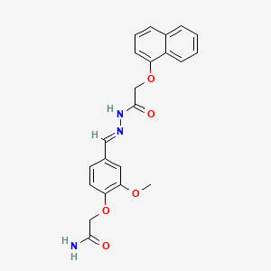 2-(2-methoxy-4-{2-[(1-naphthyloxy)acetyl]carbonohydrazonoyl}phenoxy)acetamide