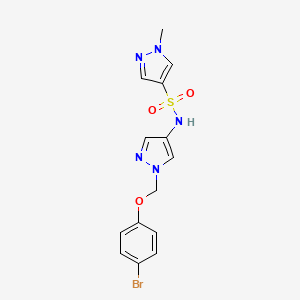 N-{1-[(4-bromophenoxy)methyl]-1H-pyrazol-4-yl}-1-methyl-1H-pyrazole-4-sulfonamide