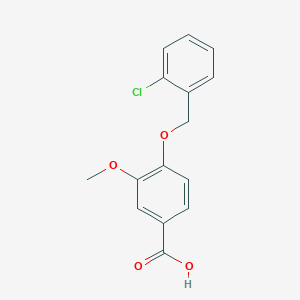 molecular formula C15H13ClO4 B047891 4-[(2-氯苄基)氧基]-3-甲氧基苯甲酸 CAS No. 113457-27-5