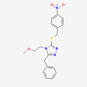 3-benzyl-4-(2-methoxyethyl)-5-[(4-nitrobenzyl)thio]-4H-1,2,4-triazole