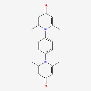 molecular formula C20H20N2O2 B4789129 1,1'-(1,4-phenylene)bis(2,6-dimethyl-4(1H)-pyridinone) 