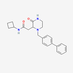 2-[1-(4-biphenylylmethyl)-3-oxo-2-piperazinyl]-N-cyclobutylacetamide