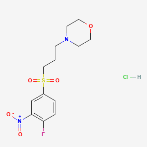 molecular formula C13H18ClFN2O5S B4789150 4-{3-[(4-fluoro-3-nitrophenyl)sulfonyl]propyl}morpholine hydrochloride 