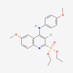 diethyl {3-chloro-6-methoxy-4-[(4-methoxyphenyl)amino]-2-quinolinyl}phosphonate