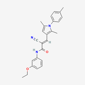 2-cyano-3-[2,5-dimethyl-1-(4-methylphenyl)-1H-pyrrol-3-yl]-N-(3-ethoxyphenyl)acrylamide