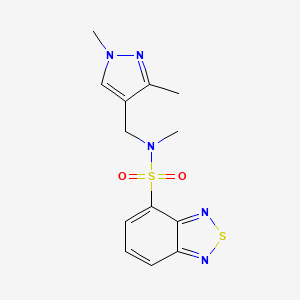 molecular formula C13H15N5O2S2 B4789271 N-[(1,3-dimethyl-1H-pyrazol-4-yl)methyl]-N-methyl-2,1,3-benzothiadiazole-4-sulfonamide 