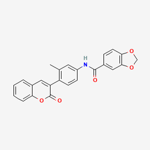 molecular formula C24H17NO5 B4789290 N-[3-methyl-4-(2-oxo-2H-chromen-3-yl)phenyl]-1,3-benzodioxole-5-carboxamide 