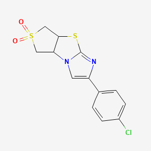 molecular formula C13H11ClN2O2S2 B4789307 2-(4-chlorophenyl)-4a,5,7,7a-tetrahydroimidazo[2,1-b]thieno[3,4-d][1,3]thiazole 6,6-dioxide 