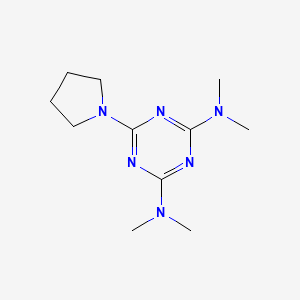 molecular formula C11H20N6 B4789309 N,N,N',N'-tetramethyl-6-pyrrolidin-1-yl-1,3,5-triazine-2,4-diamine CAS No. 13452-85-2