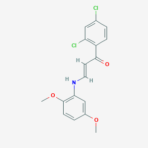 (2E)-1-(2,4-dichlorophenyl)-3-[(2,5-dimethoxyphenyl)amino]prop-2-en-1-one