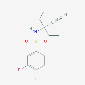 molecular formula C13H15F2NO2S B4789372 N-(3-ETHYL-1-PENTYN-3-YL)-3,4-DIFLUOROBENZENESULFONAMIDE 