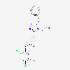 molecular formula C20H17Cl3N4OS B4789387 2-[(4-allyl-5-benzyl-4H-1,2,4-triazol-3-yl)thio]-N-(2,4,5-trichlorophenyl)acetamide 