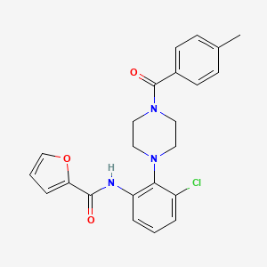 N-{3-chloro-2-[4-(4-methylbenzoyl)-1-piperazinyl]phenyl}-2-furamide