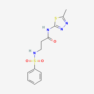 N~1~-(5-methyl-1,3,4-thiadiazol-2-yl)-N~3~-(phenylsulfonyl)-beta-alaninamide