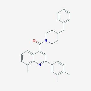 molecular formula C31H32N2O B4789446 4-[(4-benzyl-1-piperidinyl)carbonyl]-2-(3,4-dimethylphenyl)-8-methylquinoline 