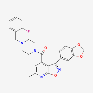 3-(1,3-benzodioxol-5-yl)-4-{[4-(2-fluorobenzyl)-1-piperazinyl]carbonyl}-6-methylisoxazolo[5,4-b]pyridine