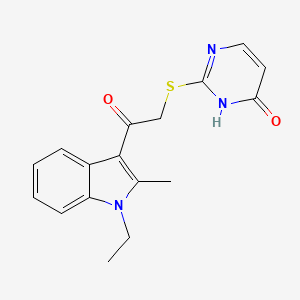 molecular formula C17H17N3O2S B4789464 2-{[2-(1-ethyl-2-methyl-1H-indol-3-yl)-2-oxoethyl]thio}-4(1H)-pyrimidinone 