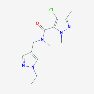 4-chloro-N-[(1-ethyl-1H-pyrazol-4-yl)methyl]-N,1,3-trimethyl-1H-pyrazole-5-carboxamide