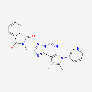 2-{[8,9-dimethyl-7-(3-pyridinyl)-7H-pyrrolo[3,2-e][1,2,4]triazolo[1,5-c]pyrimidin-2-yl]methyl}-1H-isoindole-1,3(2H)-dione