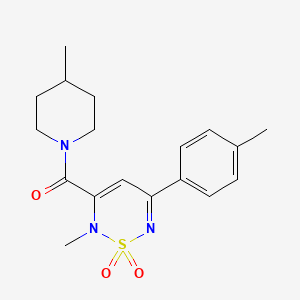 molecular formula C18H23N3O3S B4789503 2-methyl-5-(4-methylphenyl)-3-[(4-methyl-1-piperidinyl)carbonyl]-2H-1,2,6-thiadiazine 1,1-dioxide 