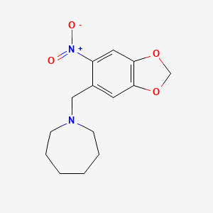 1-[(6-nitro-1,3-benzodioxol-5-yl)methyl]azepane