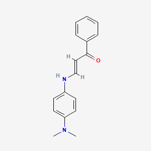 molecular formula C17H18N2O B4789524 3-{[4-(dimethylamino)phenyl]amino}-1-phenyl-2-propen-1-one 