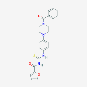 molecular formula C23H22N4O3S B478953 N-[4-(4-benzoyl-1-piperazinyl)phenyl]-N'-(2-furoyl)thiourea CAS No. 593239-66-8