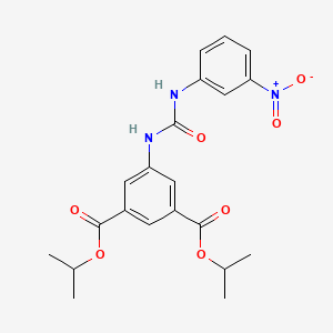 molecular formula C21H23N3O7 B4789539 diisopropyl 5-({[(3-nitrophenyl)amino]carbonyl}amino)isophthalate 