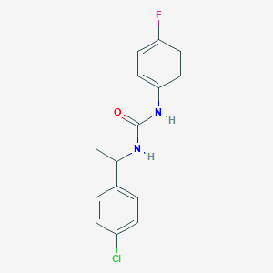 N-[1-(4-chlorophenyl)propyl]-N'-(4-fluorophenyl)urea