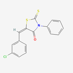 molecular formula C16H10ClNOS2 B4789583 5-(3-chlorobenzylidene)-3-phenyl-2-thioxo-1,3-thiazolidin-4-one 