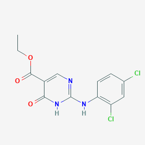 molecular formula C13H11Cl2N3O3 B4789598 ethyl 2-[(2,4-dichlorophenyl)amino]-4-oxo-1,4-dihydro-5-pyrimidinecarboxylate 