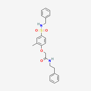 2-{4-[(benzylamino)sulfonyl]-2-methylphenoxy}-N-(2-phenylethyl)acetamide