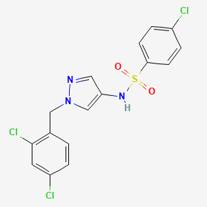 4-chloro-N-[1-(2,4-dichlorobenzyl)-1H-pyrazol-4-yl]benzenesulfonamide