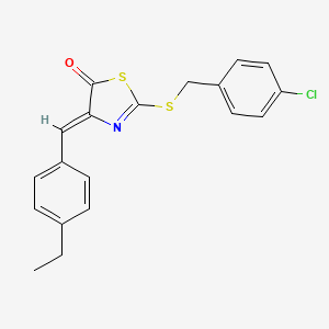 2-[(4-chlorobenzyl)thio]-4-(4-ethylbenzylidene)-1,3-thiazol-5(4H)-one