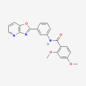 2,4-dimethoxy-N-[3-([1,3]oxazolo[4,5-b]pyridin-2-yl)phenyl]benzamide