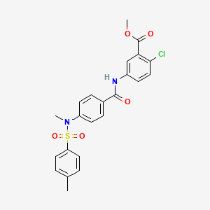 molecular formula C23H21ClN2O5S B4789648 methyl 2-chloro-5-[(4-{methyl[(4-methylphenyl)sulfonyl]amino}benzoyl)amino]benzoate 