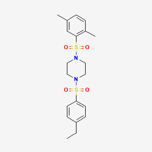 1-[(2,5-dimethylphenyl)sulfonyl]-4-[(4-ethylphenyl)sulfonyl]piperazine