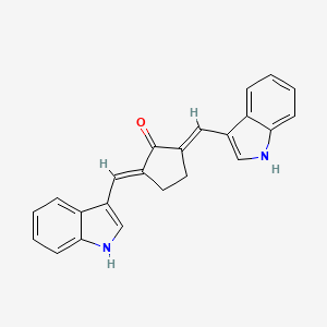 molecular formula C23H18N2O B4789660 2,5-bis(1H-indol-3-ylmethylene)cyclopentanone CAS No. 53013-59-5