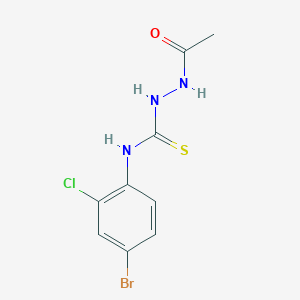 molecular formula C9H9BrClN3OS B4789664 2-acetyl-N-(4-bromo-2-chlorophenyl)hydrazinecarbothioamide 