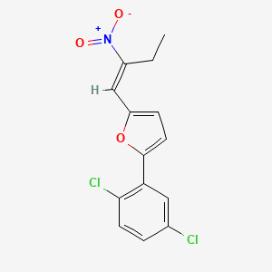 molecular formula C14H11Cl2NO3 B4789691 2-(2,5-dichlorophenyl)-5-(2-nitro-1-buten-1-yl)furan 