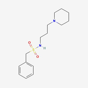 molecular formula C15H24N2O2S B4789718 1-phenyl-N-[3-(1-piperidinyl)propyl]methanesulfonamide 