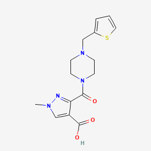 1-methyl-3-{[4-(2-thienylmethyl)-1-piperazinyl]carbonyl}-1H-pyrazole-4-carboxylic acid