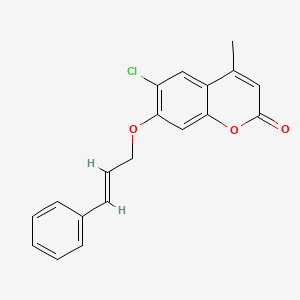 molecular formula C19H15ClO3 B4789734 6-chloro-4-methyl-7-[(3-phenyl-2-propen-1-yl)oxy]-2H-chromen-2-one 