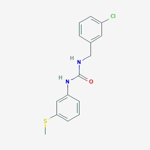 molecular formula C15H15ClN2OS B4789782 N-(3-chlorobenzyl)-N'-[3-(methylthio)phenyl]urea 